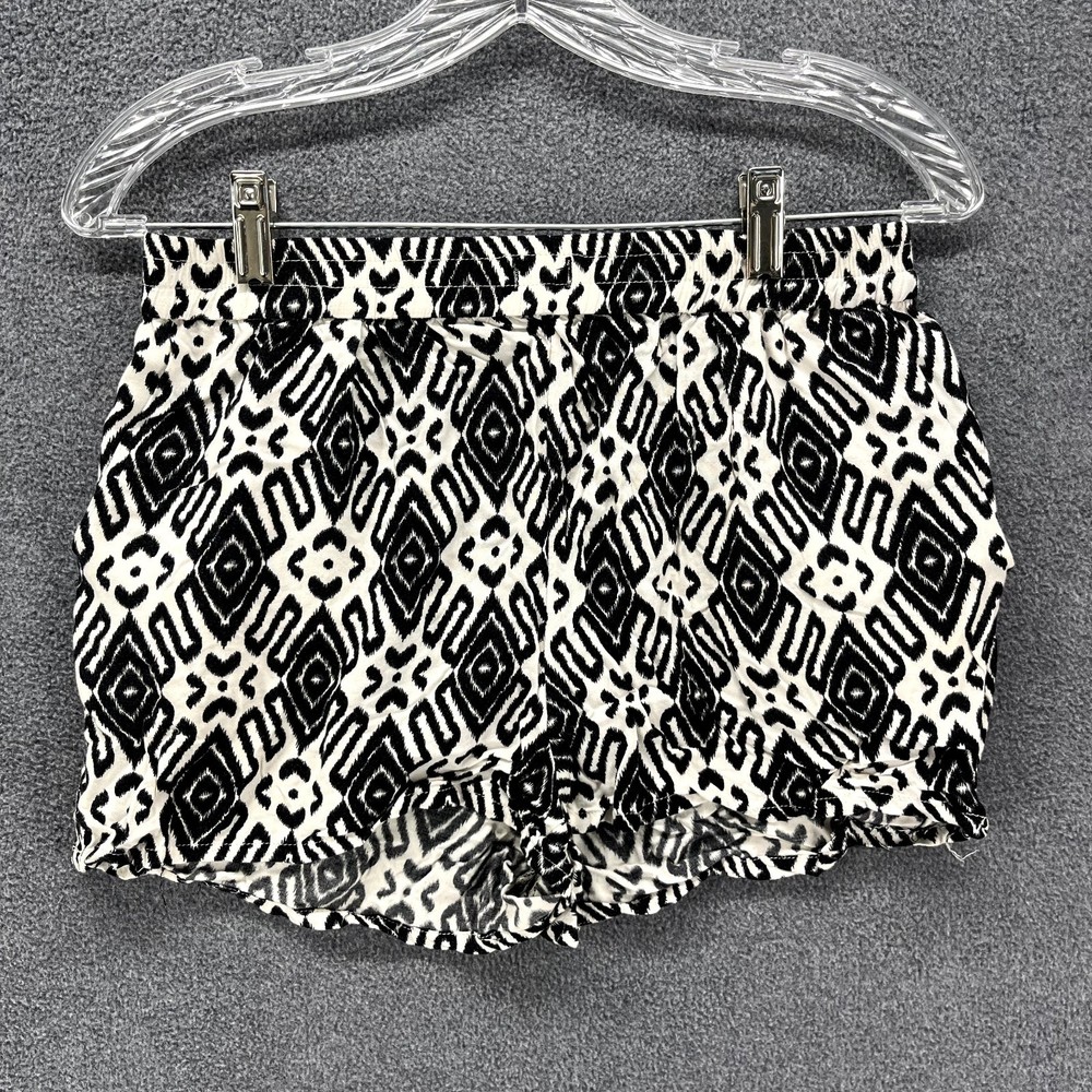 Brigitte Bailey Shorts Women‎ Size M Black White Elastic waist Casual high rise